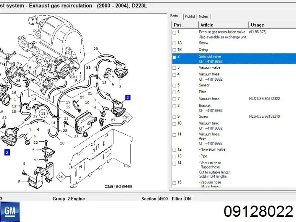 Купити 09128022 General Motors Клапан перетворювач тиску наддуву (соленоїд)
