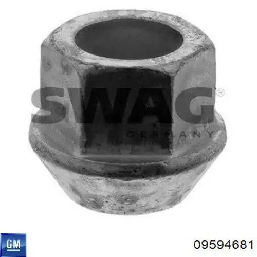 Гайка кріплення колеса General Motors 09594681 ціна, від 2.16 USD
