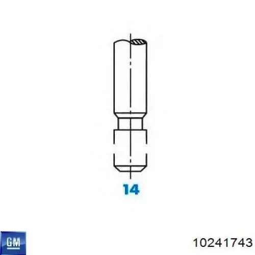 Клапан впускний General Motors 10241743 ціна, від 0.36 USD