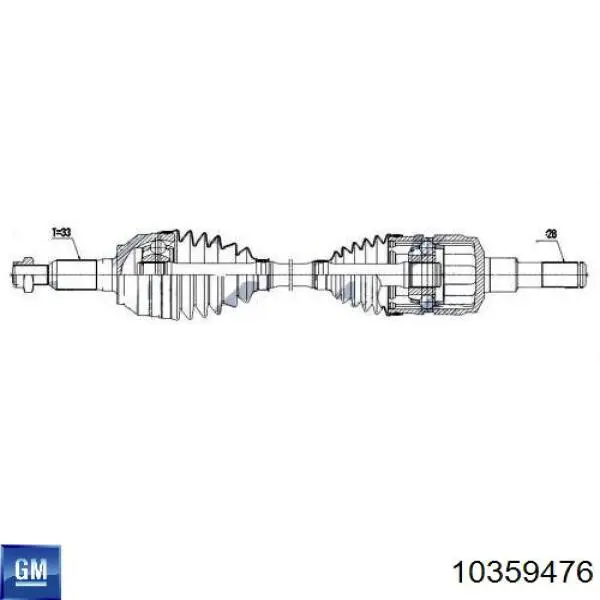 ШРКШ внутрішній, передній General Motors 10359476 ціна, від 93.97 USD