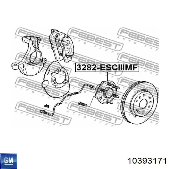 Купити 10393171 General Motors Маточини передніх коліс