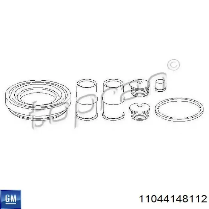 Купити 11044148112 General Motors Ремкомплект переднього супорту