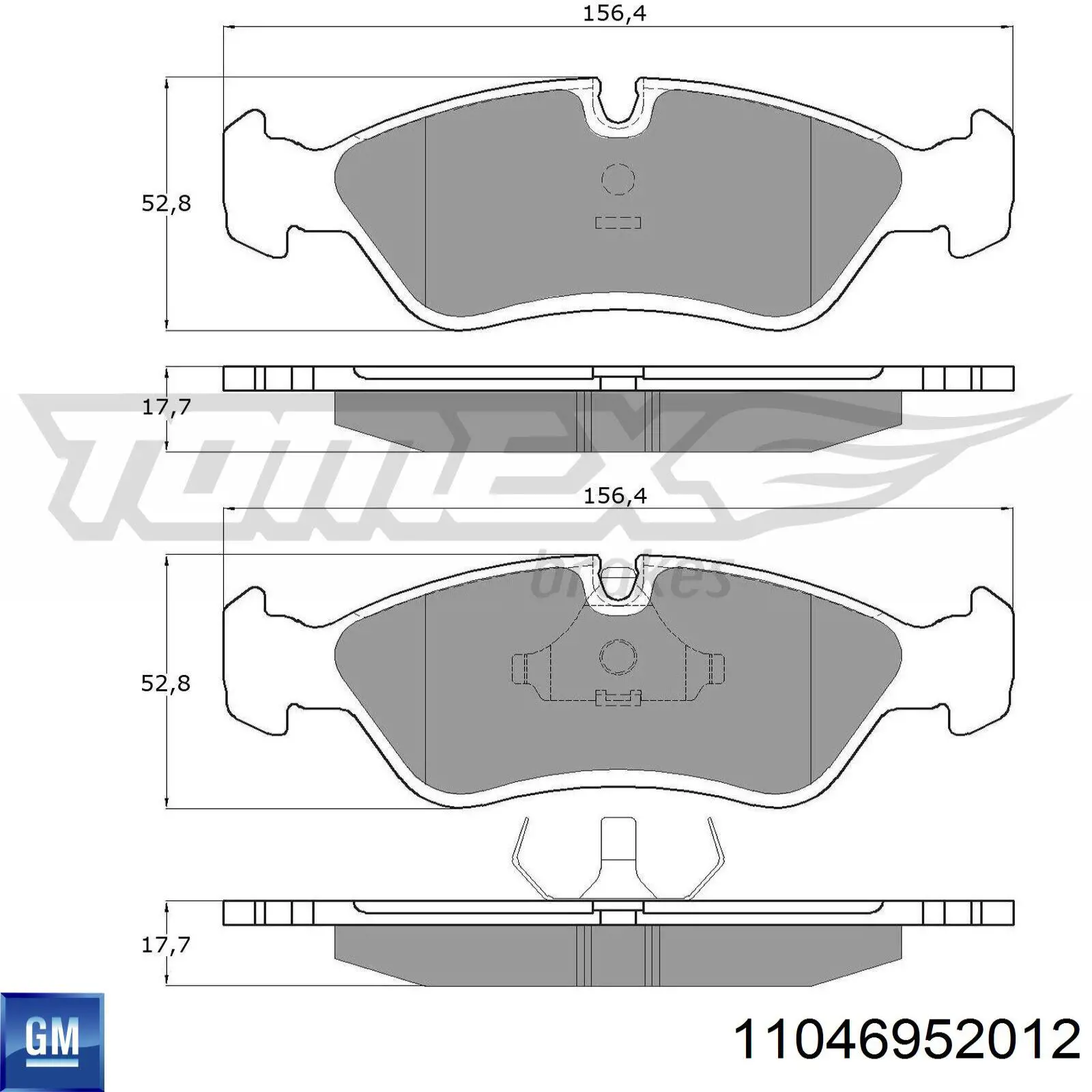 Купити 11046952012 General Motors Колодки гальмівні передні, дискові