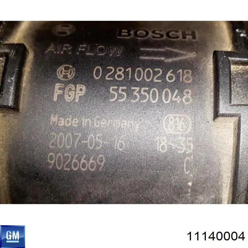 11140004 General Motors Датчик витрати повітря