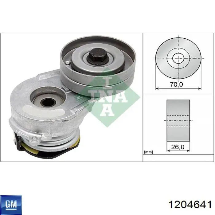 Натягувач приводного ременя General Motors 1204641 ціна, від 44.69 USD