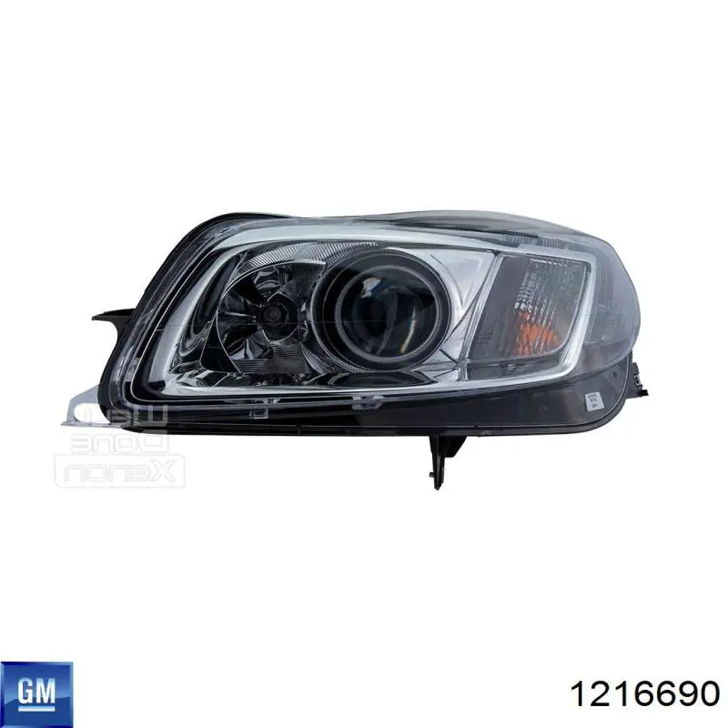 1216690 Opel Фара дальнього світла в зборі
