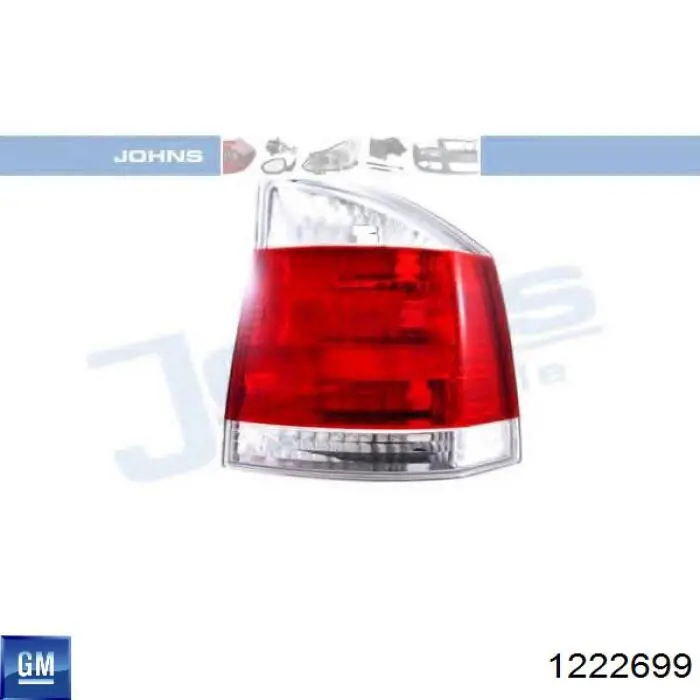Задня права фара 1222699 General Motors