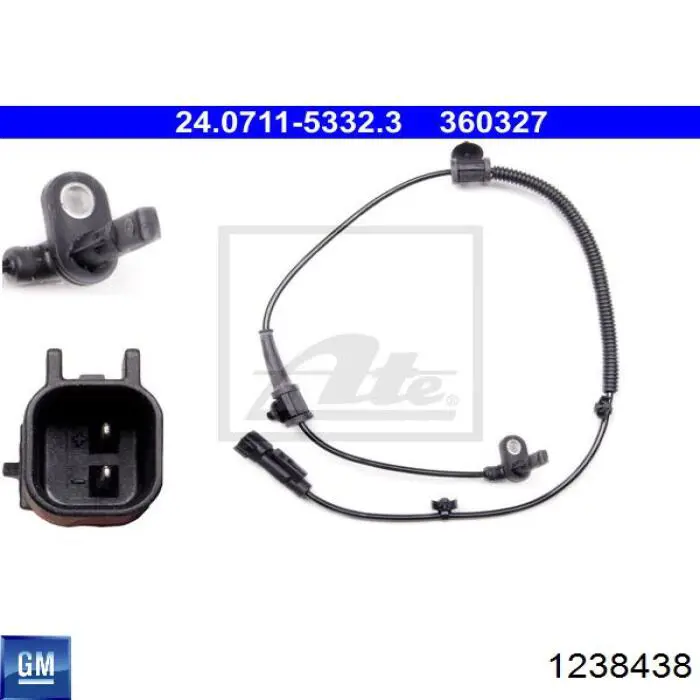 Купити 12841558 General Motors Датчик АБС (ABS) задній