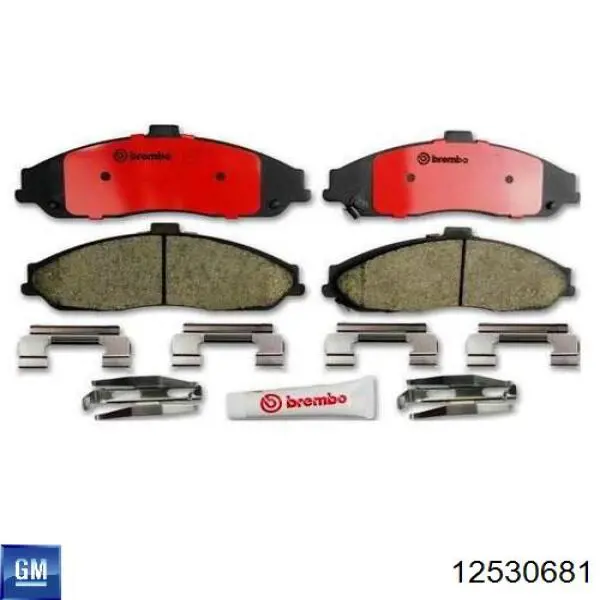 Купити 12530681 General Motors Колодки гальмівні передні, дискові