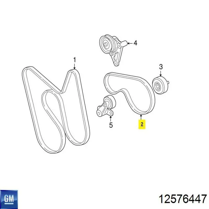 Купити 12576447 General Motors Ремінь генератора