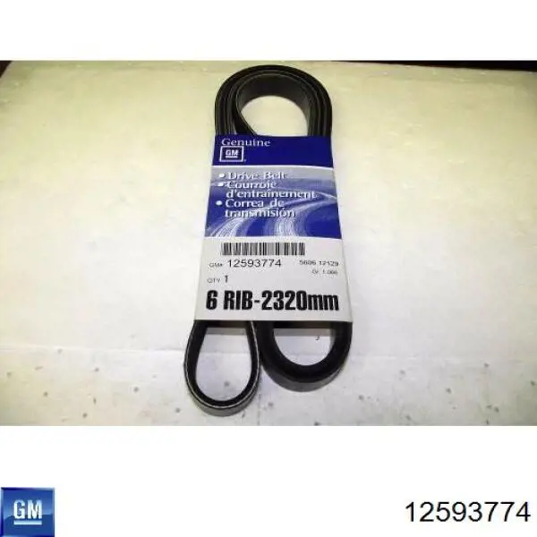 Клиновий ремінь General Motors 12593774 ціна, від 26.73 USD