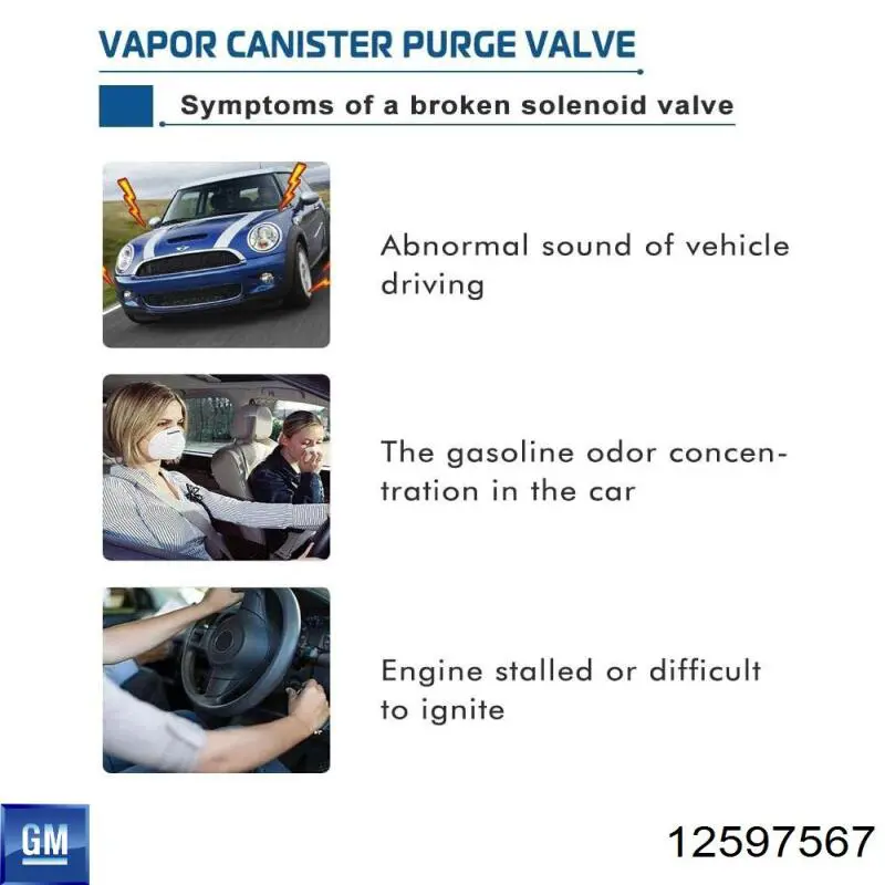 Клапан вентиляції бензобака General Motors 12597567 ціна, від 23.11 USD