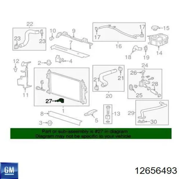 Купити 12656493 General Motors Датчик температури охолоджуючої рідини