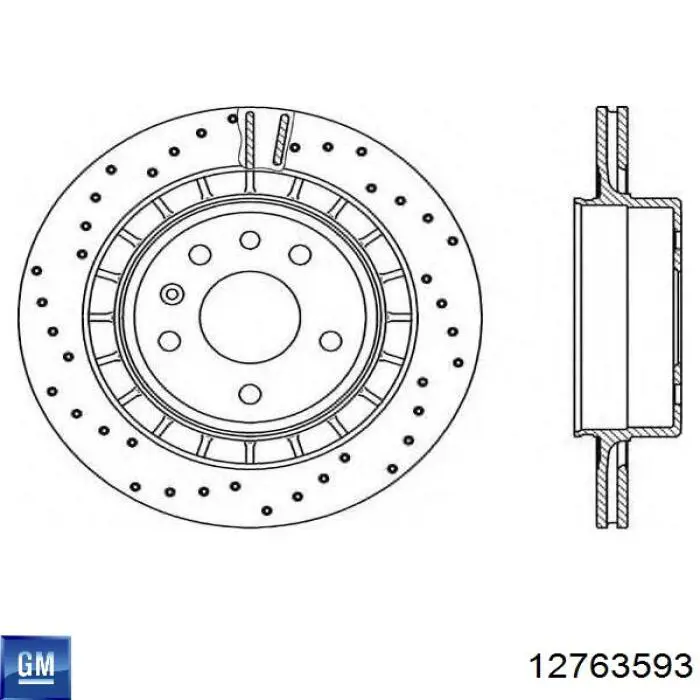 Купити 12763593 General Motors Диск заднього гальма