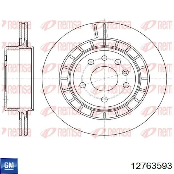 Гальмівні диски 12763593 General Motors