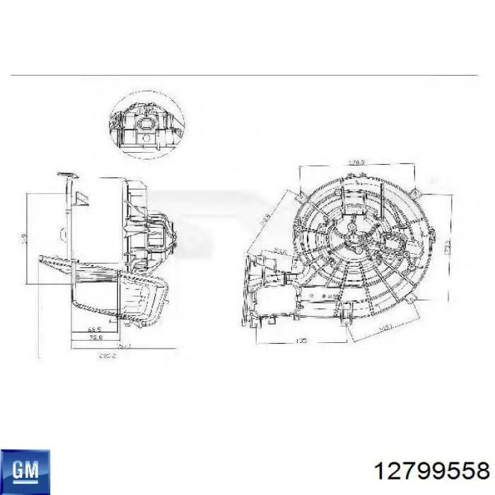 12799558 General Motors Електромотор пічки