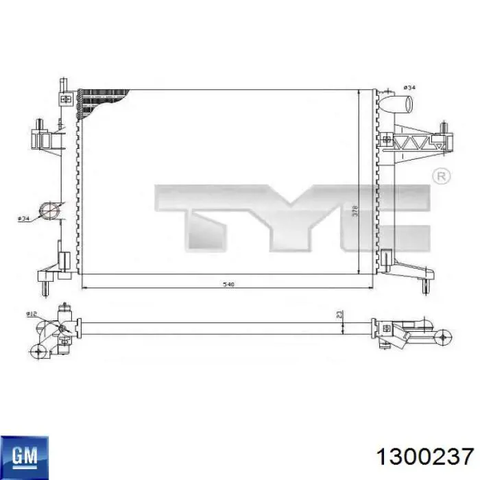 Радіатор основний General Motors 1300237 ціна, від 52.82 USD