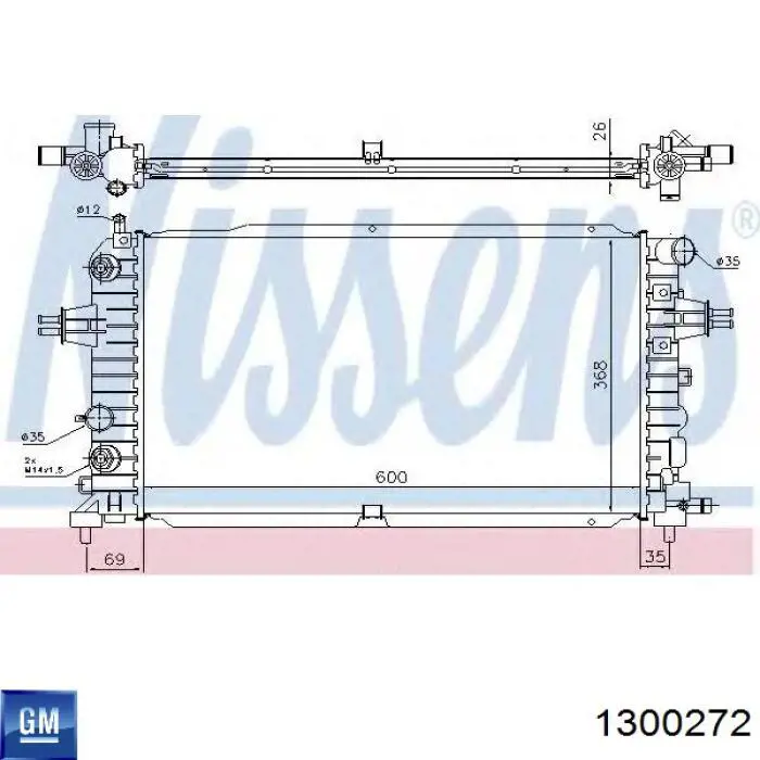 Радіатор основний General Motors 1300272
