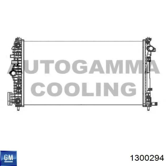 Радіатор 1300294 General Motors