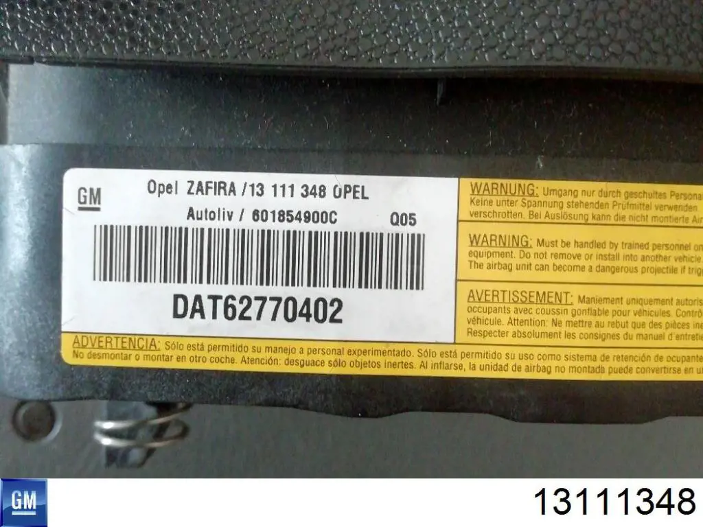 13111348 General Motors подушка безпеки, водійська, airbag