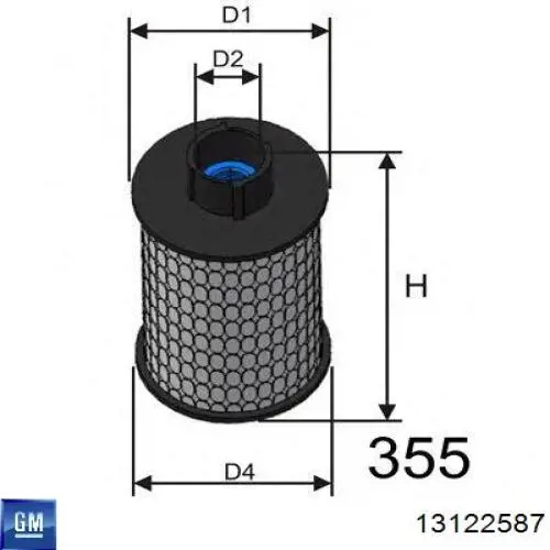 Корпус паливного фільтра 13122587 General Motors