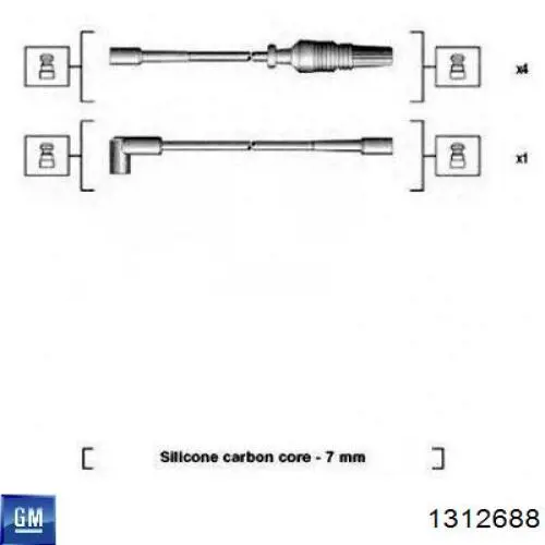 1312688 General Motors Вія (накладка) правої фари