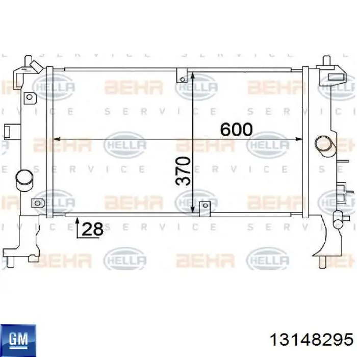 Радіатор основний General Motors 13148295 ціна, від 74.82 USD