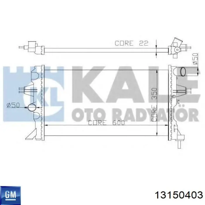 Купити 13150403 General Motors Радіатор двигуна