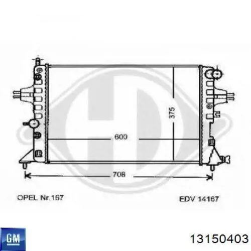 Радіатор основний General Motors 13150403 ціна, від 50.27 USD
