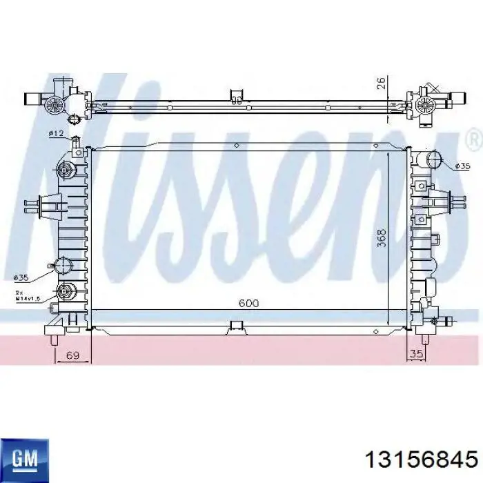 Радіатор основний General Motors 13156845 ціна, від 119.60 USD