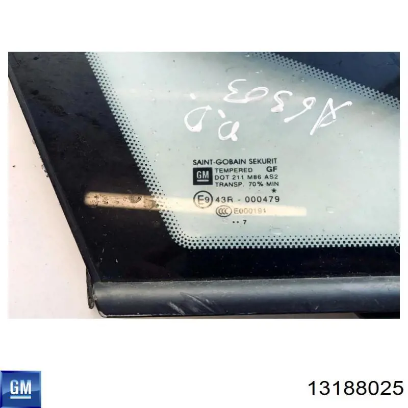 Купити 13188025 General Motors Скло бічне (спальника) праве