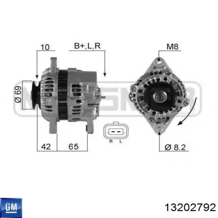 13202792 Opel Подушка передньої опори двигуна