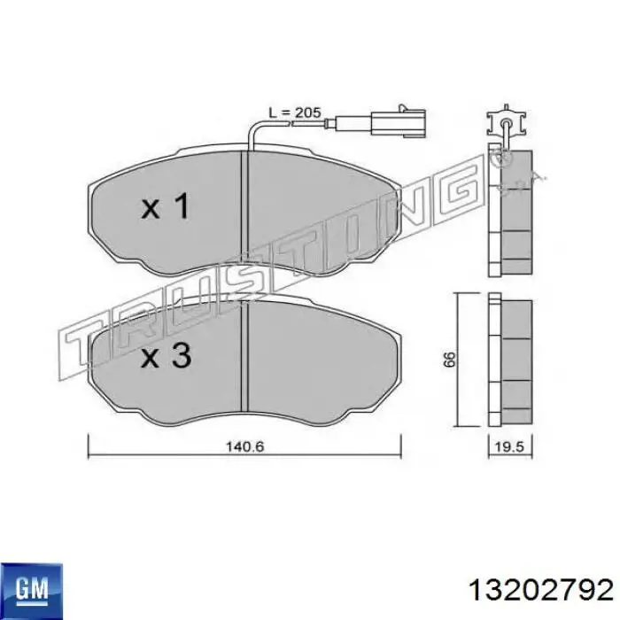 Подушка (опора) двигуна, передня General Motors 13202792 ціна, від 118.50 USD