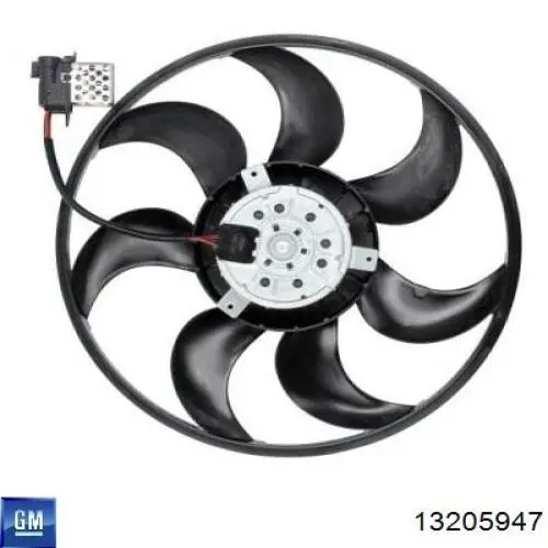 Купити 13205947 General Motors Електровентилятор охолодження в зборі (двигун + крильчатка)