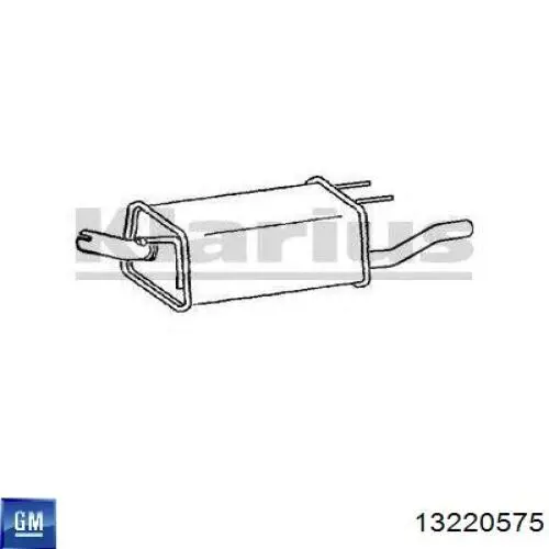 Купити 13220575 General Motors Глушник вихлопних газів кінцевий