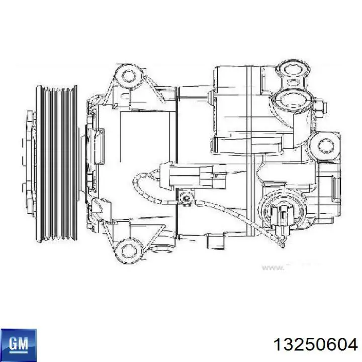 Компресор кондиціонера 13250604 General Motors