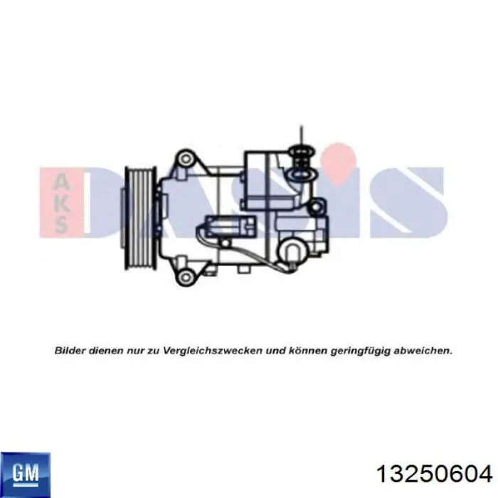 Компресор системи кондиціювання General Motors 13250604 ціна, від 118.11 USD