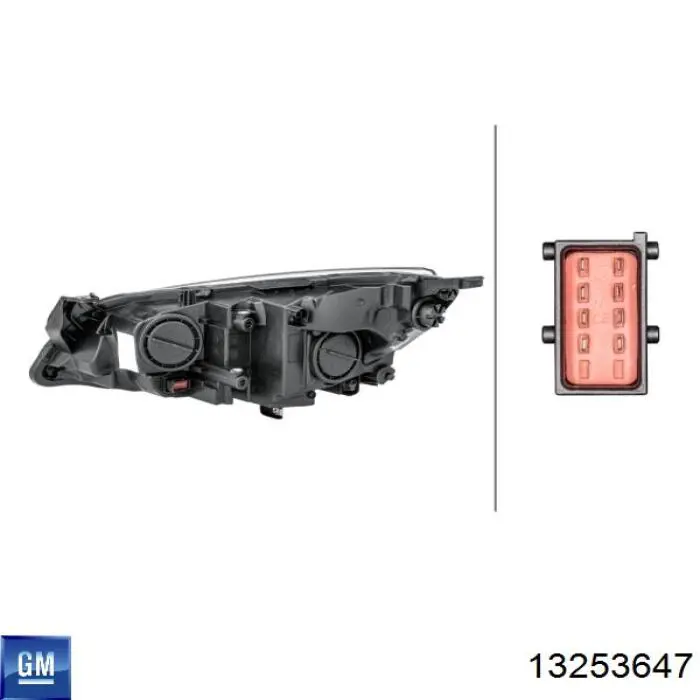 13253647 General Motors Фара передня права