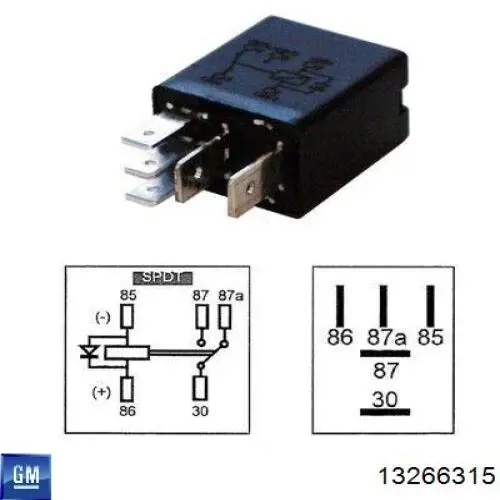 Реле електричне багатофункціональне 13266315 General Motors