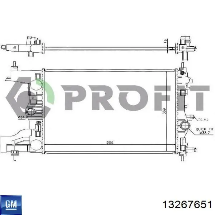 Радіатор основний General Motors 52422263 ціна, від 51.83 USD