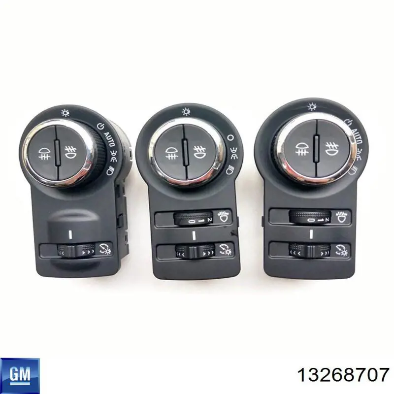 Перемикач світла фар, на "торпеді" 13268707 General Motors
