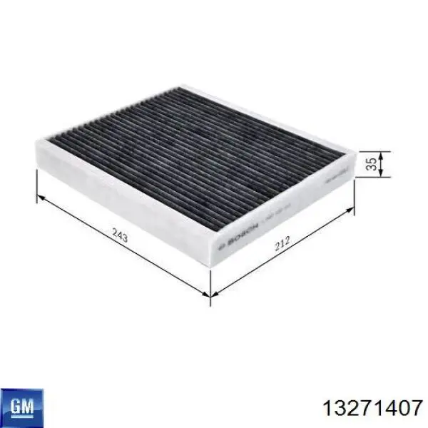 Купити 13271407 General Motors Фільтр салону вугільний