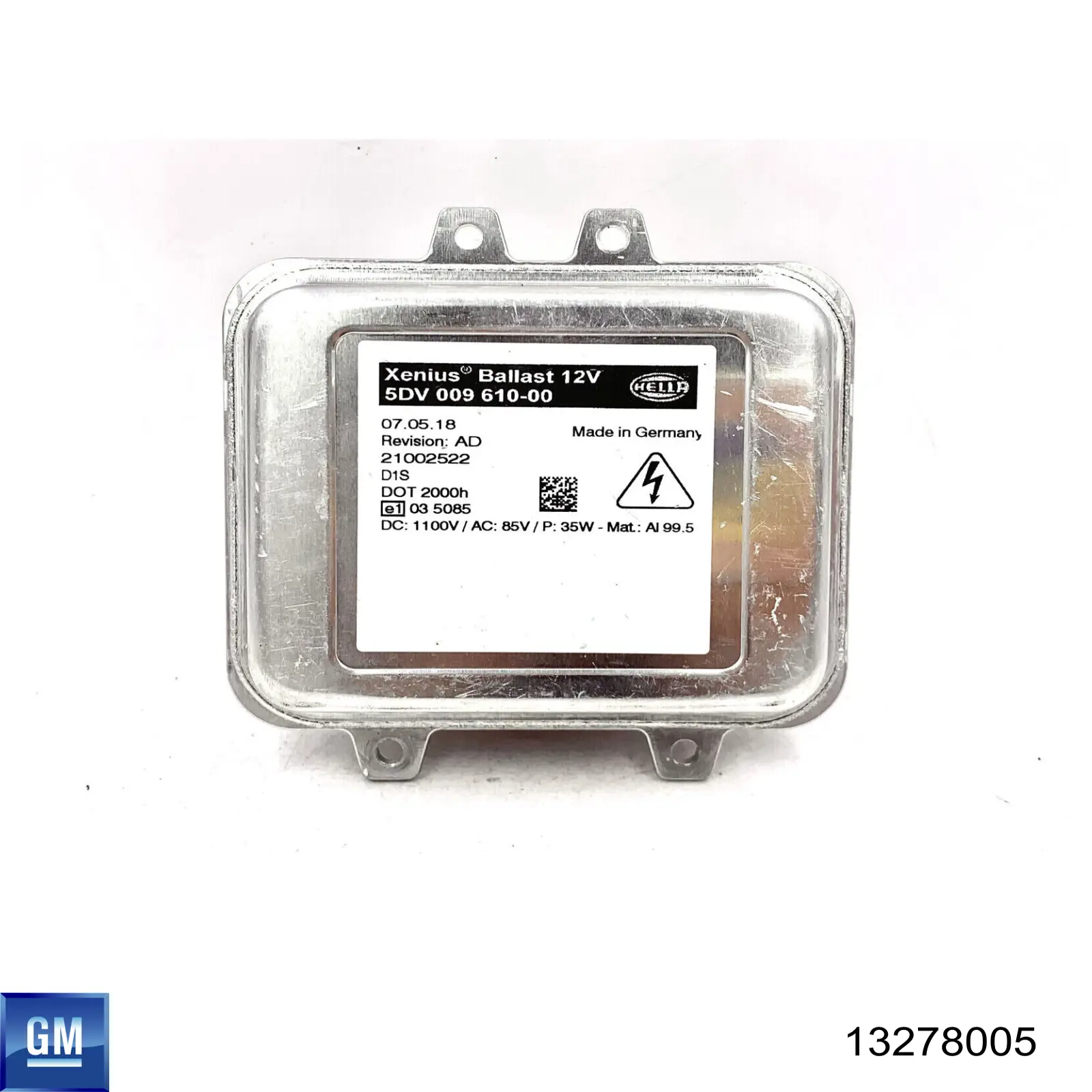 Блок розпалювання, ксенон 13278005 General Motors