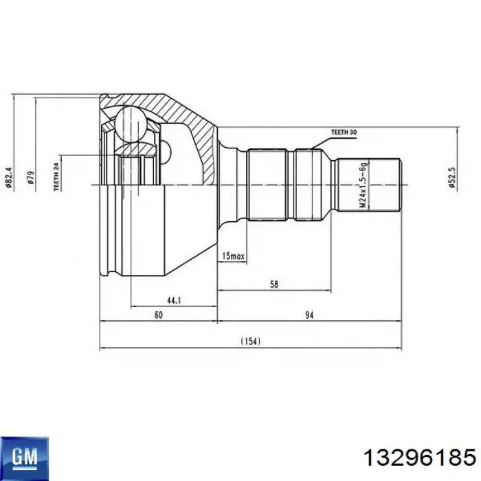 Купити 13296185 General Motors Шарнір приводу зовнішній