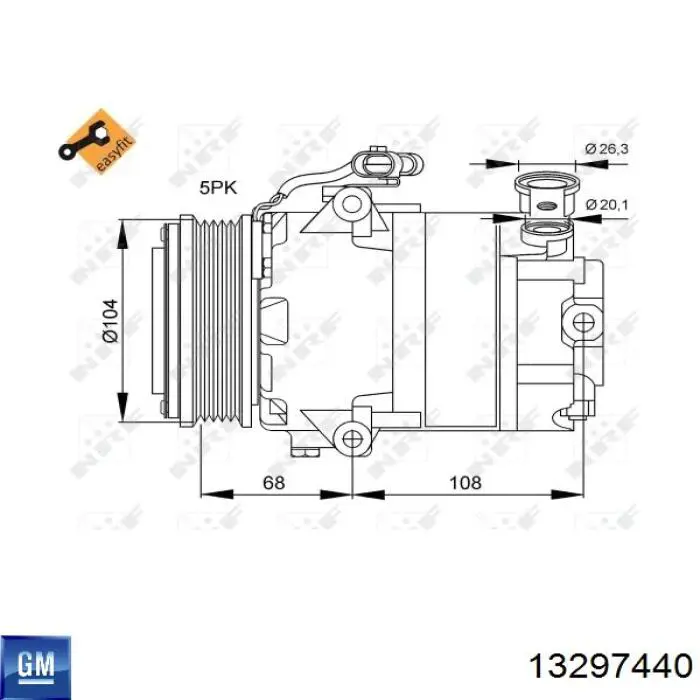 Купити 13297440 General Motors Компресор кліматичної установки