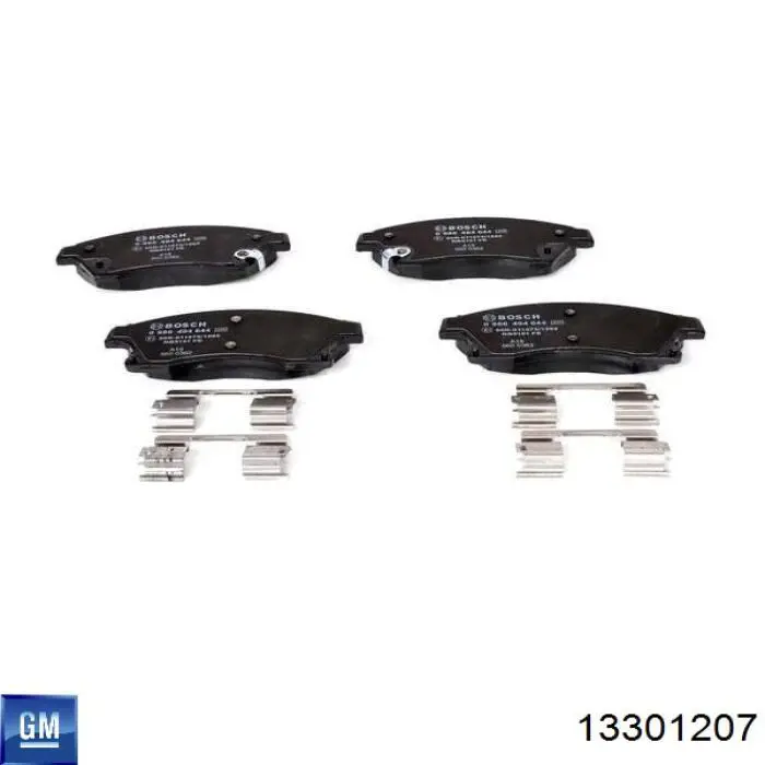 Передні тормозні колодки 13301207 General Motors