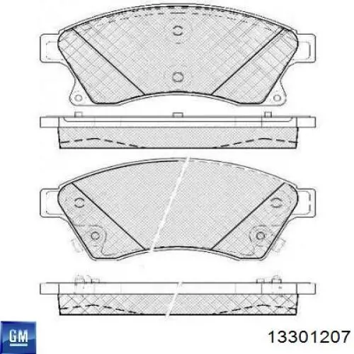 13301207 General Motors Передні гальмівні колодки