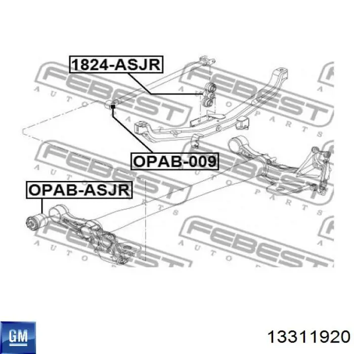 Купити 402027 General Motors Сайлентблок задньої балки