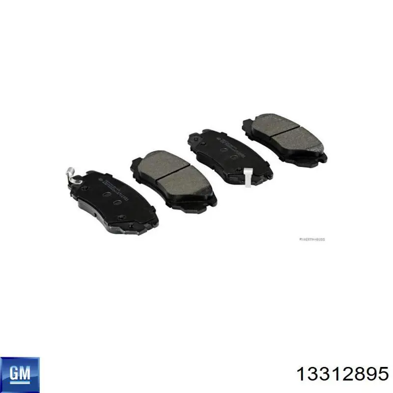 Передні тормозні колодки 13312895 General Motors
