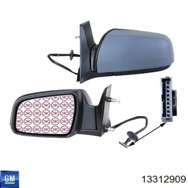 Праве бічне дзеркало Signeda VOPM1072MR ціна, від 99.83 USD